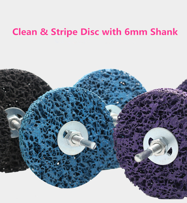 Clean & Stripe Wheel with Angle Grinder Disc Wheel with 6mm Shank
